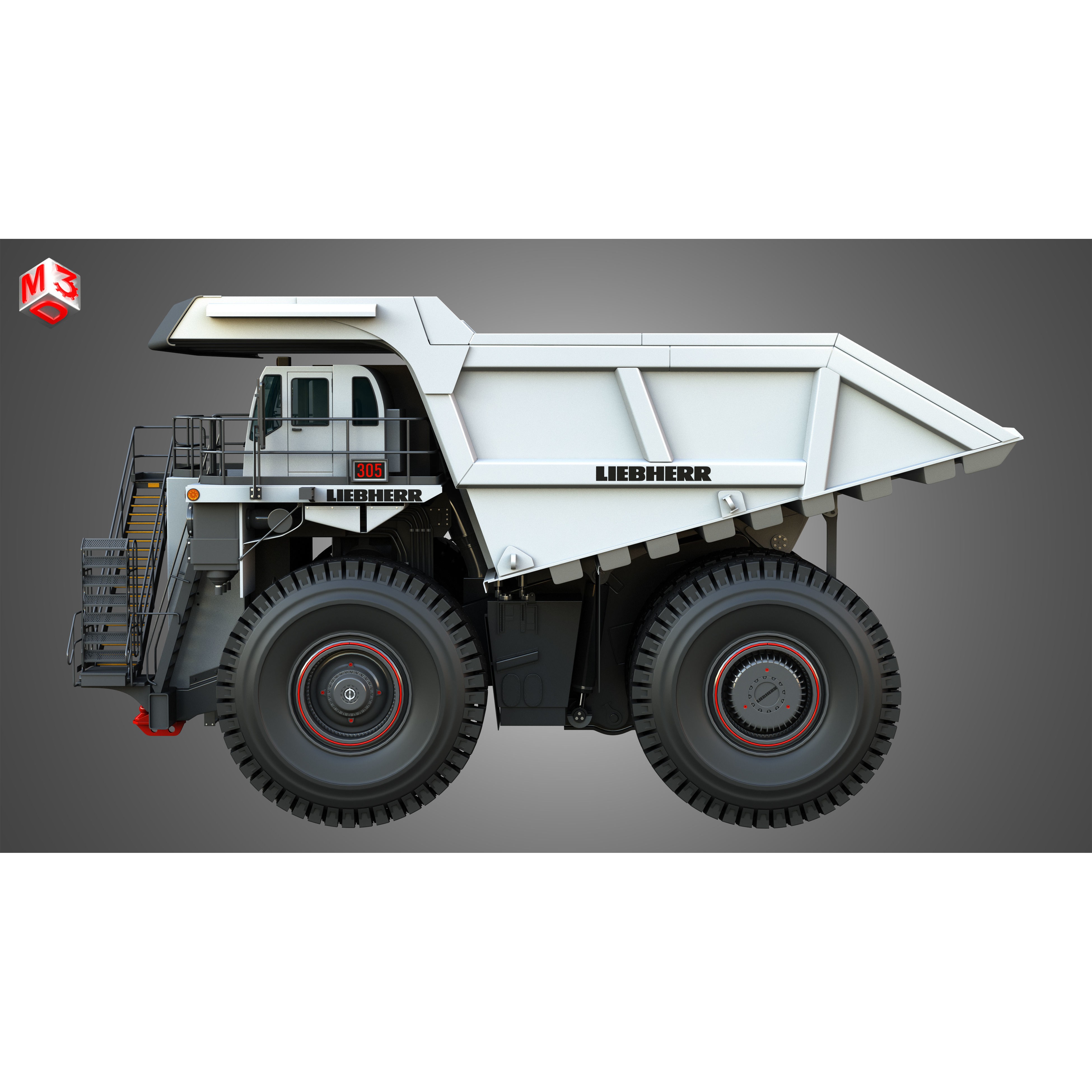 Liebherr T274 - High-Detail Mining Dump Truck 3D Model - View 6