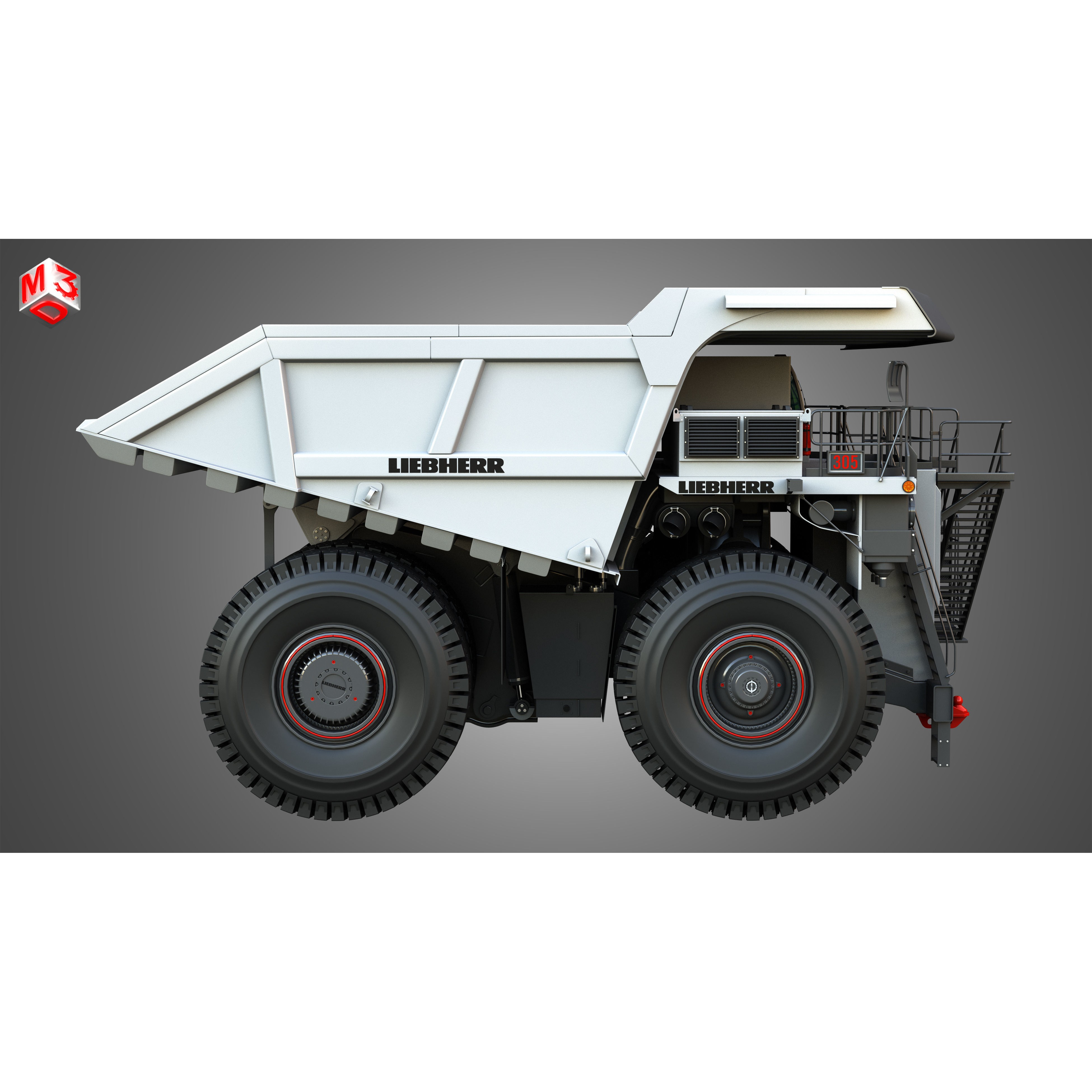 Liebherr T274 - High-Detail Mining Dump Truck 3D Model - View 7