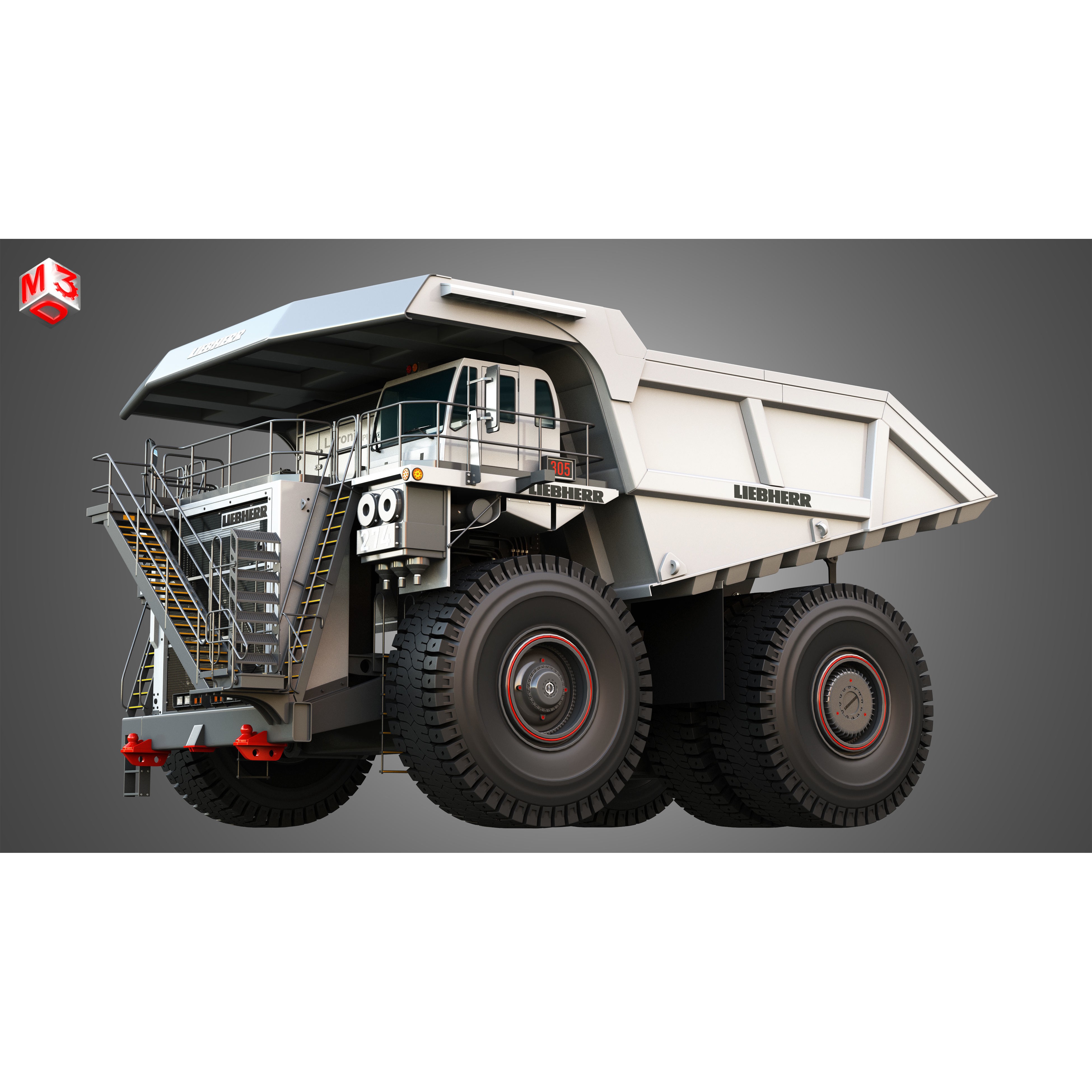 Liebherr T274 - High-Detail Mining Dump Truck 3D Model - View 8