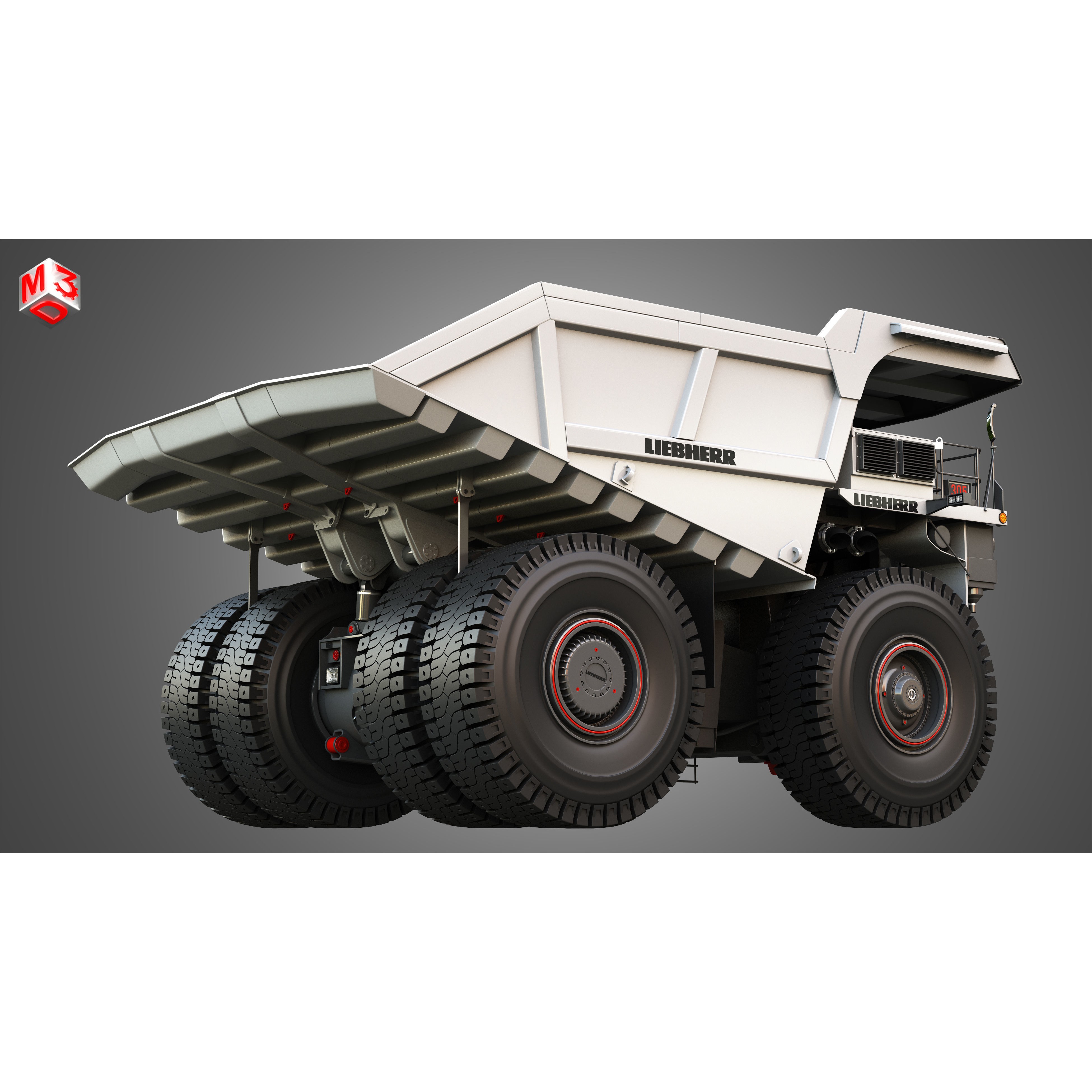Liebherr T274 - High-Detail Mining Dump Truck 3D Model - View 9