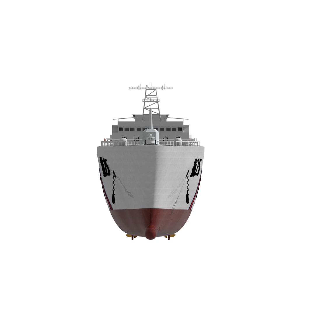 China Coast Guard Tug 25 3D Model – Military Watercraft, FBX, OBJ - View 15