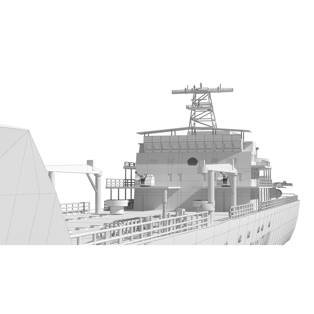 China Coast Guard Tug 25 3D Model – Military Watercraft, FBX, OBJ - View 22