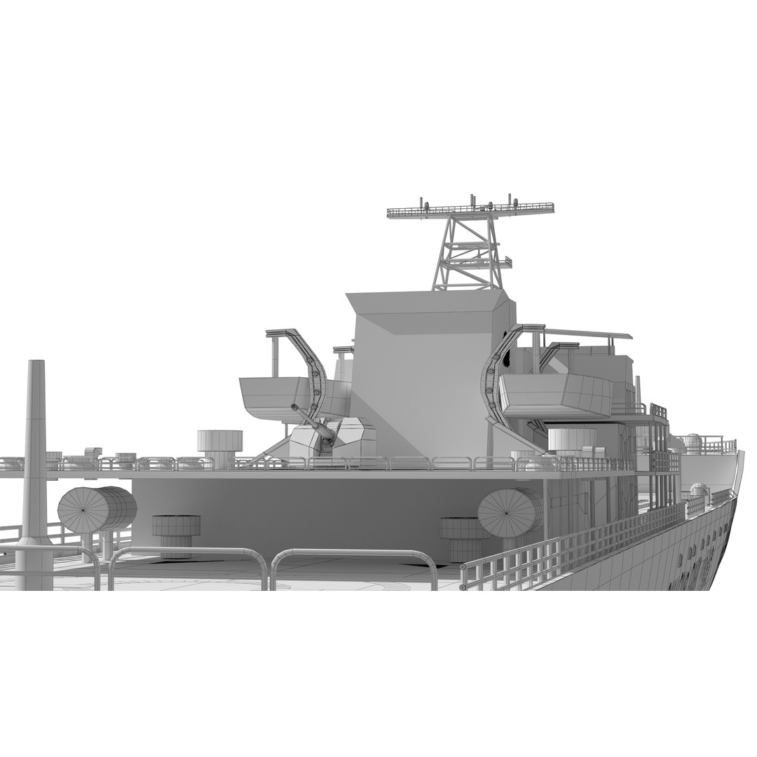 China Coast Guard Tug 25 3D Model – Military Watercraft, FBX, OBJ - View 29