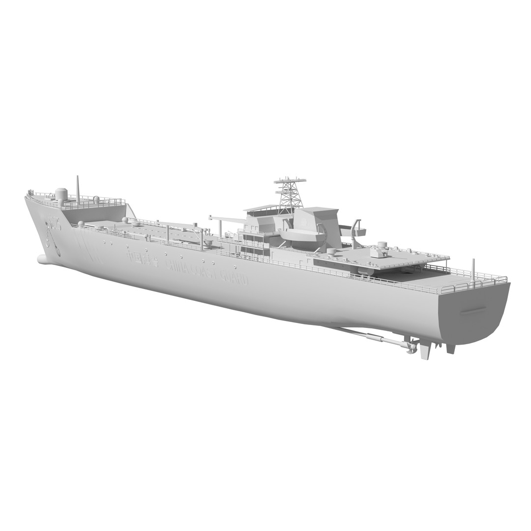 China Coast Guard Tug 25 3D Model – Military Watercraft, FBX, OBJ - View 35
