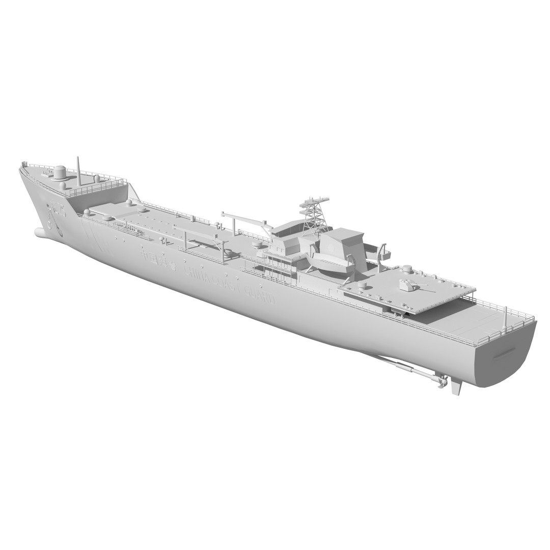 China Coast Guard Tug 25 3D Model – Military Watercraft, FBX, OBJ - View 37