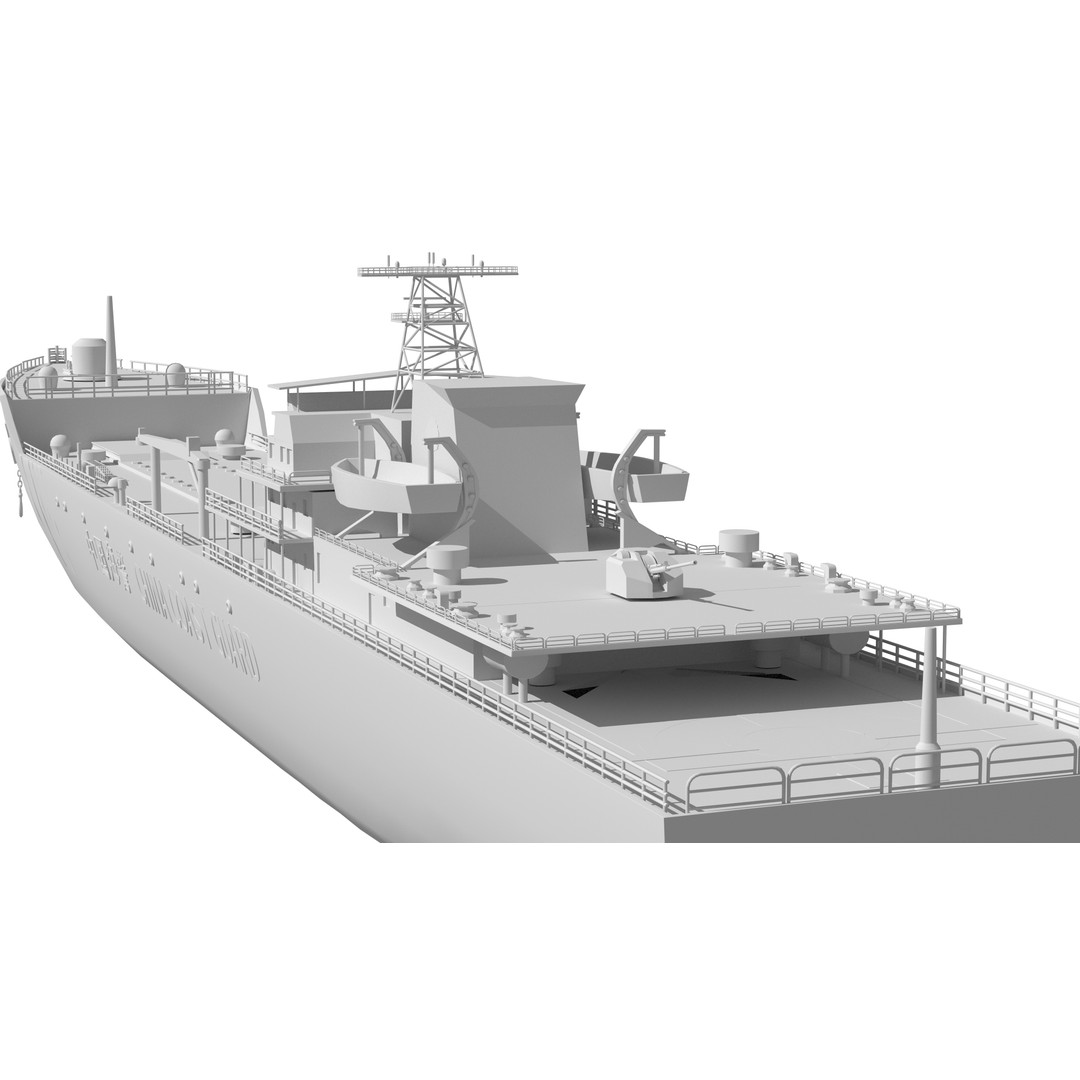 China Coast Guard Tug 25 3D Model – Military Watercraft, FBX, OBJ - View 38