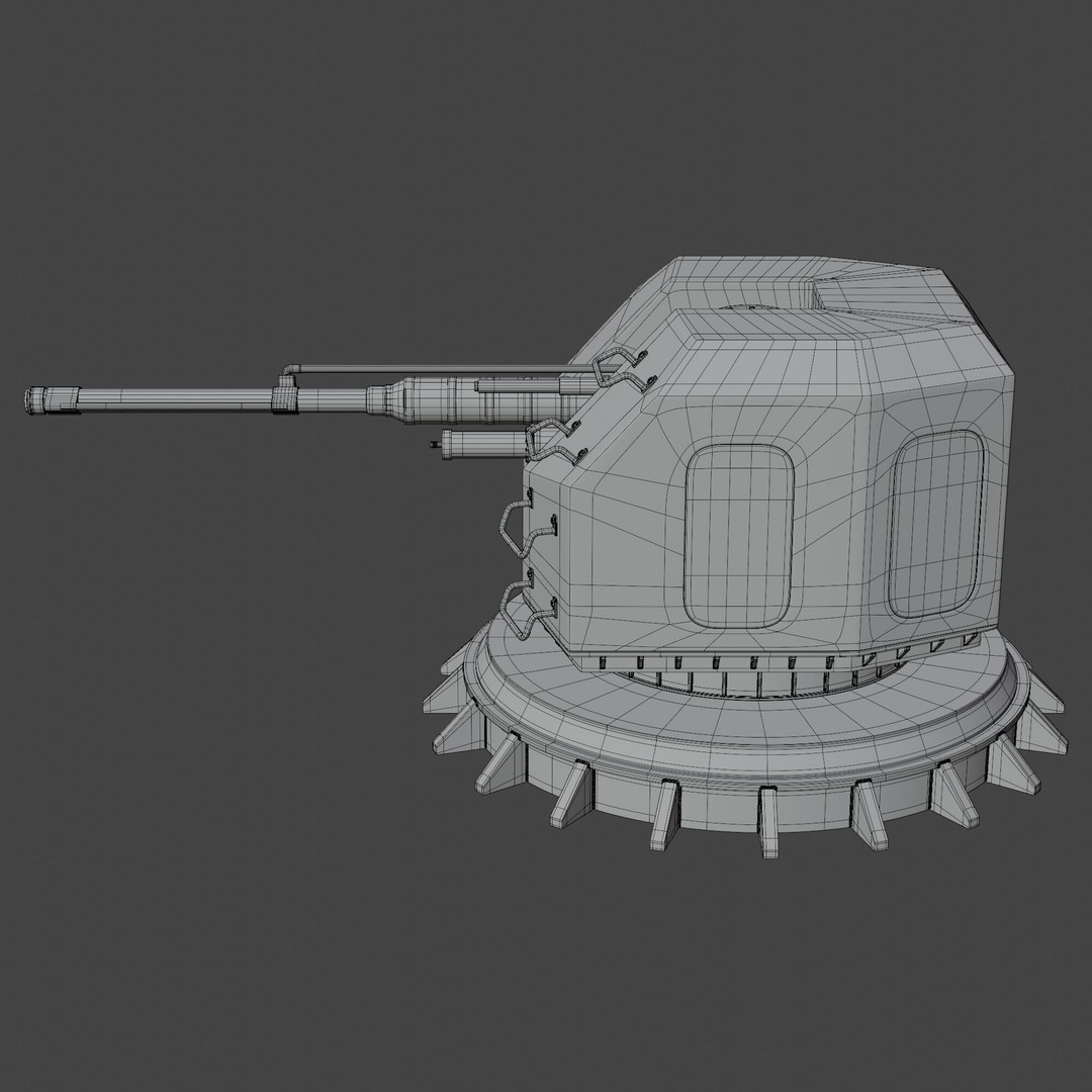Military Ship Gun 3D Model – High Poly PBR Asset, FBX, Blender - View 15