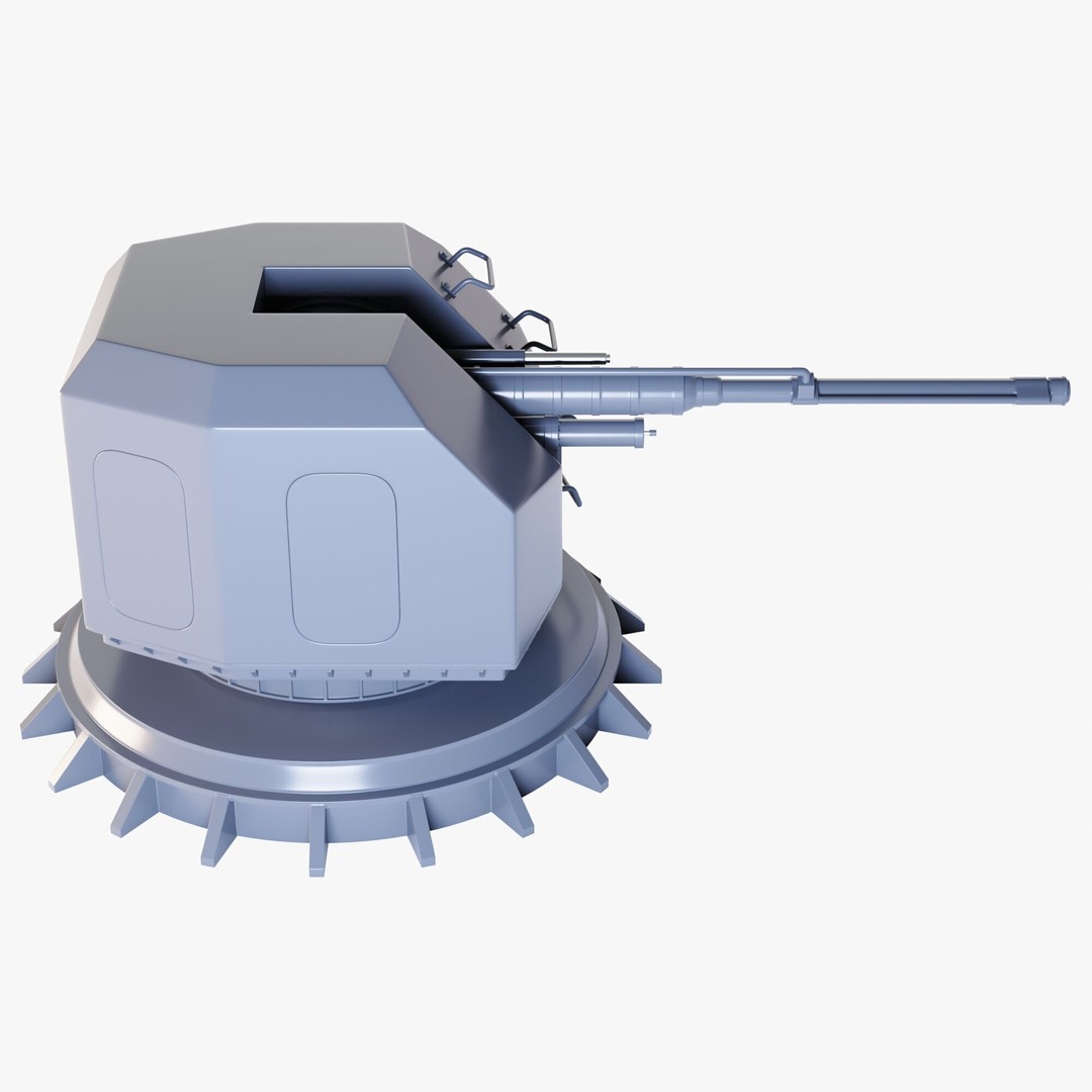 Military Ship Gun 3D Model – High Poly PBR Asset, FBX, Blender - View 3