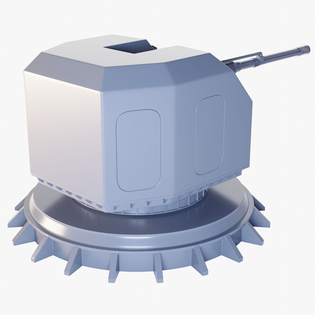 Military Ship Gun 3D Model – High Poly PBR Asset, FBX, Blender - View 4