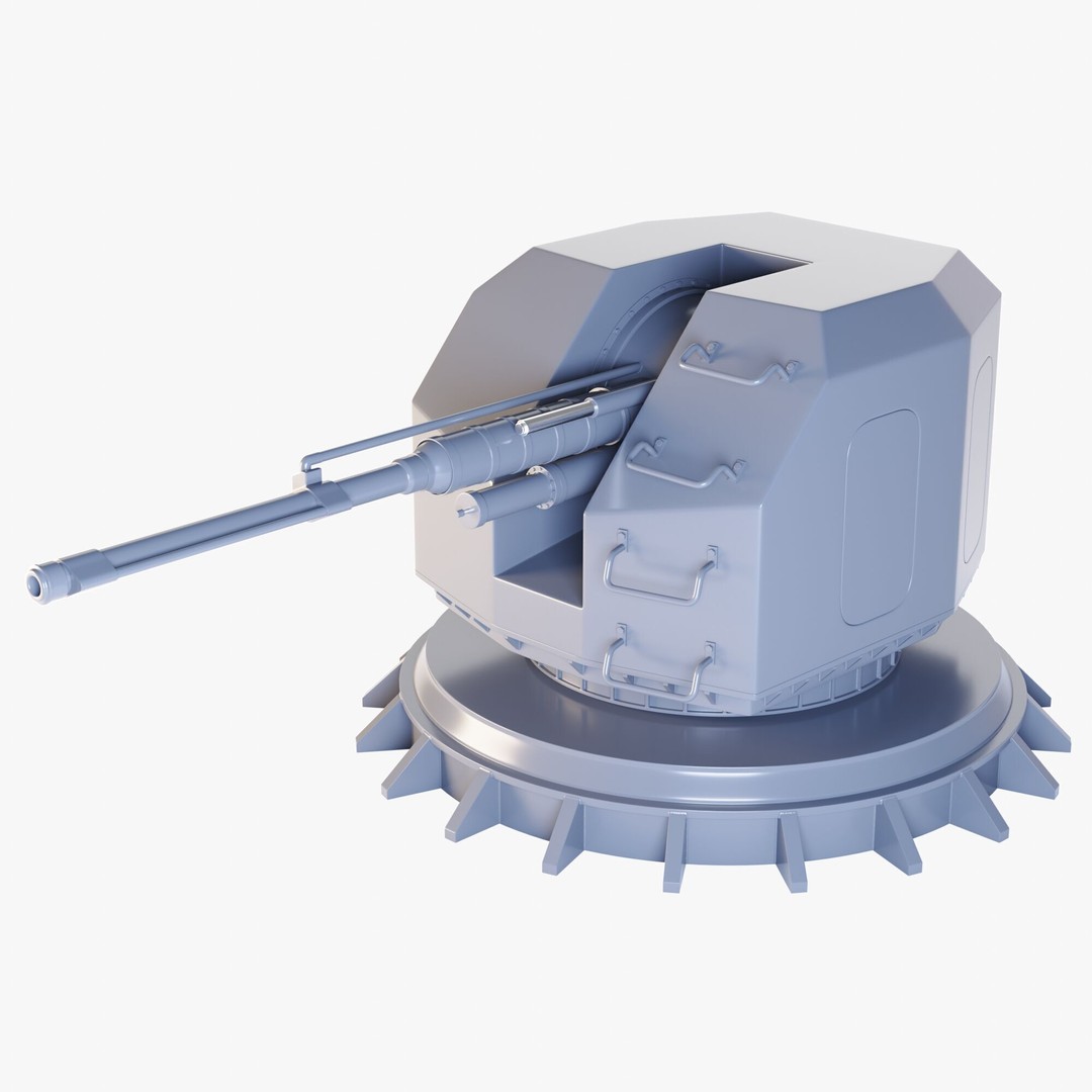 Military Ship Gun 3D Model – High Poly PBR Asset, FBX, Blender - View 8