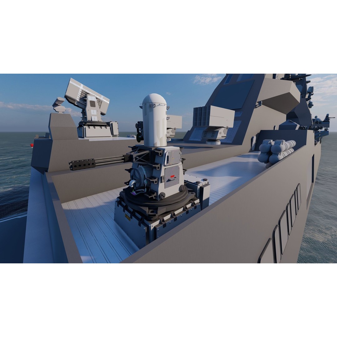 Frigate 3D Model – Military Vessel with Rigging and Textures - View 8