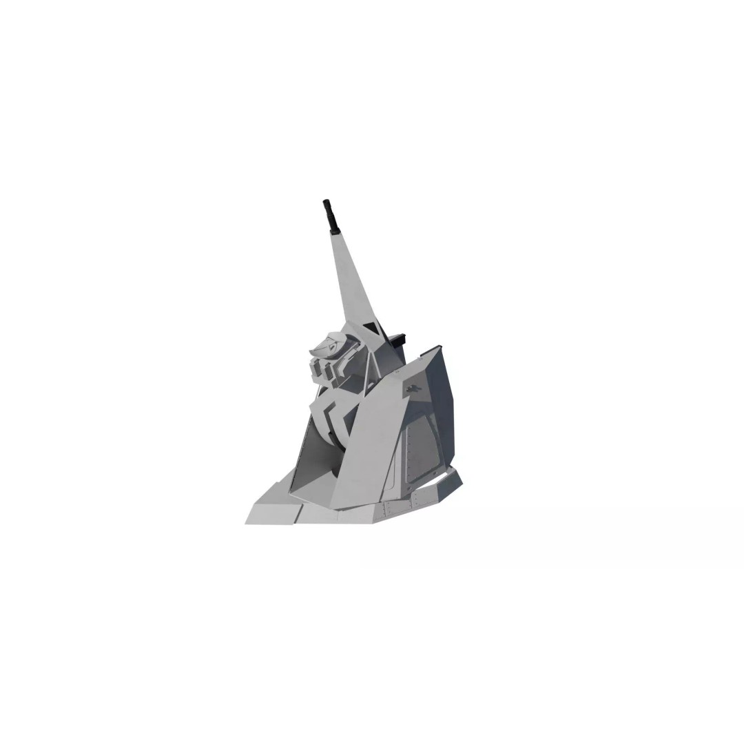 Sovraponte 76mm Naval Gun 3D Model – High Poly PBR Asset, FBX - View 9