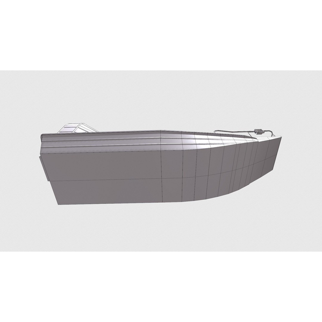 Airboat 3D Model – Low Poly PBR Watercraft for Games, FBX - View 26