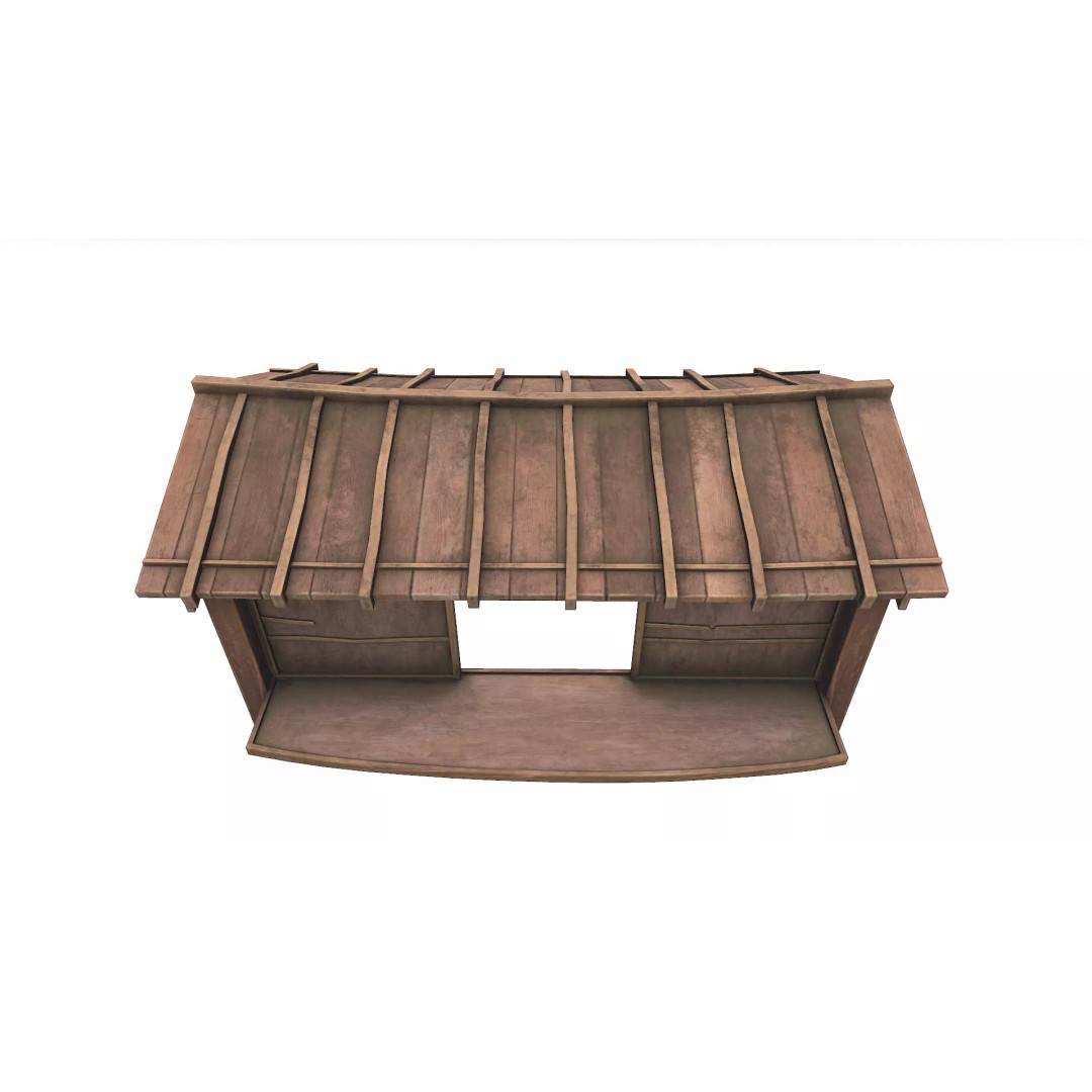 Wooden Boat 3D Model – Low Poly PBR Game Asset, FBX, OBJ - View 30