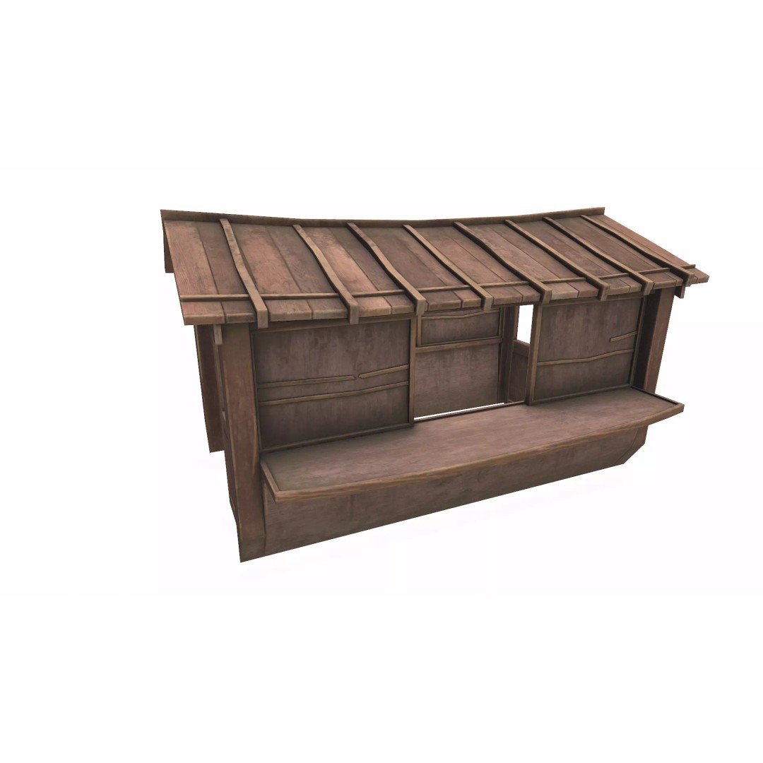 Wooden Boat 3D Model – Low Poly PBR Game Asset, FBX, OBJ - View 33