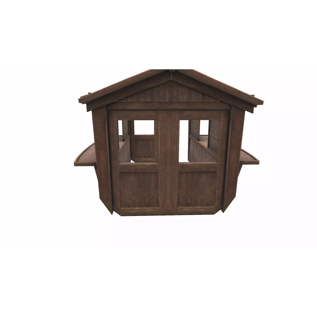 Wooden Boat 3D Model – Low Poly PBR Game Asset, FBX, OBJ - View 34