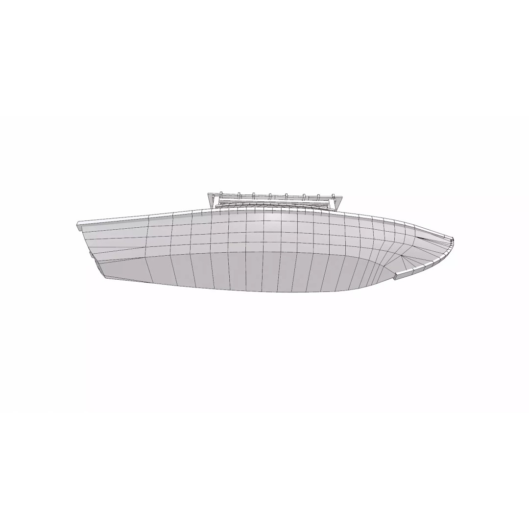 Wooden Boat 3D Model – Low Poly PBR Game Asset, FBX, OBJ - View 38