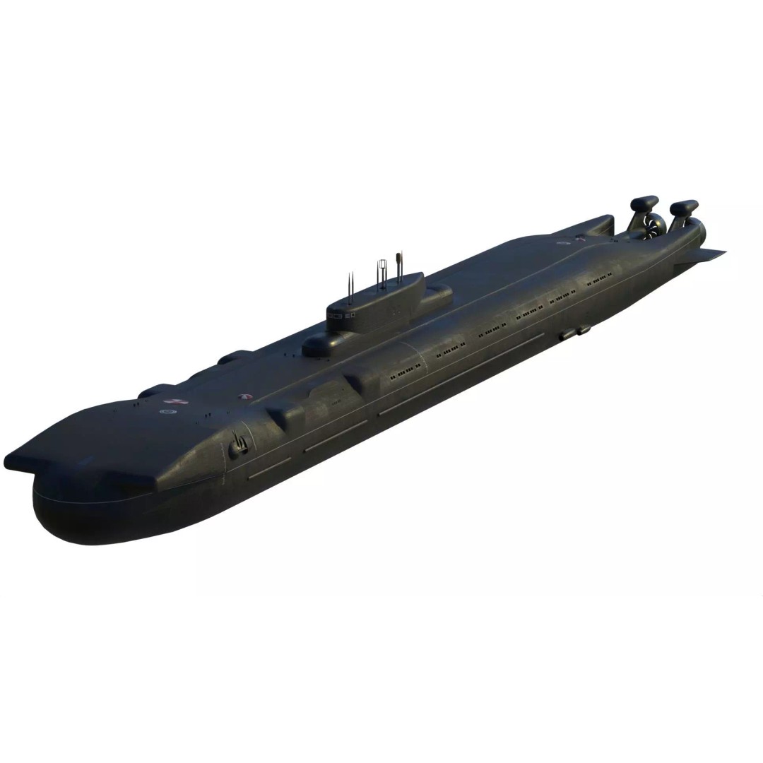 Project 717 Amphibious Transport Submarine 3D Model – PBR Game Asset, FBX - View 2