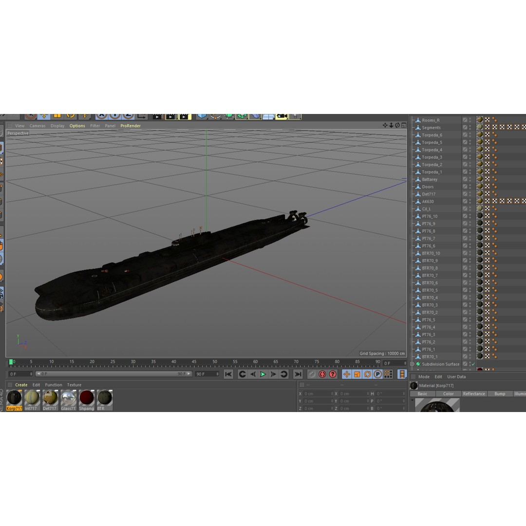 Project 717 Amphibious Transport Submarine 3D Model – PBR Game Asset, FBX - View 24