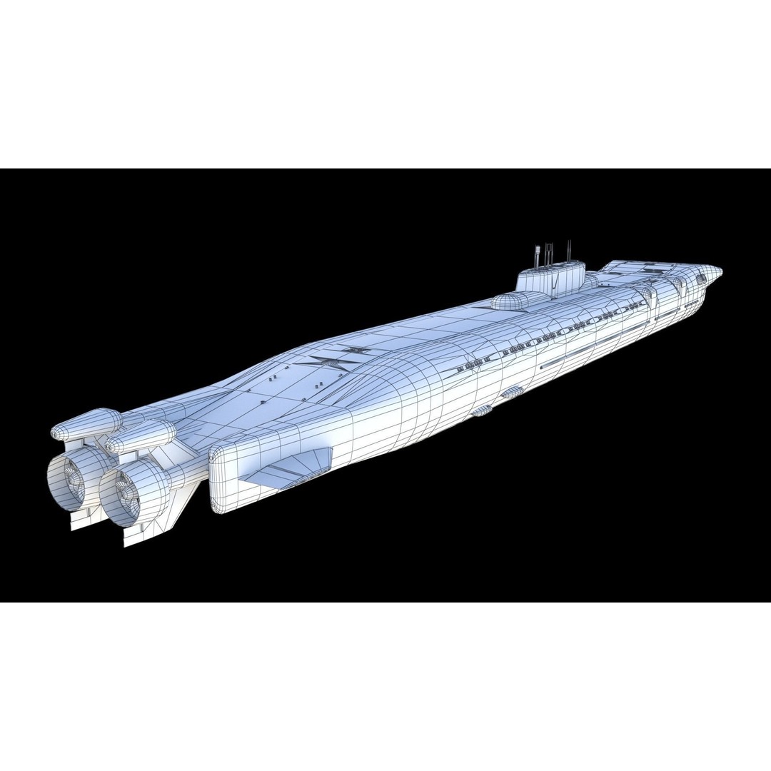 Project 717 Amphibious Transport Submarine 3D Model – PBR Game Asset, FBX - View 27