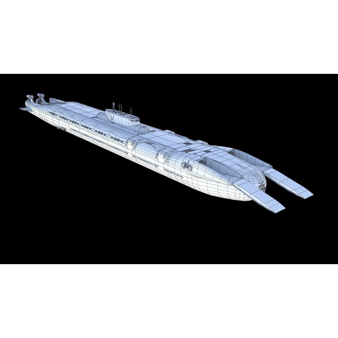 Project 717 Amphibious Transport Submarine 3D Model – PBR Game Asset, FBX - View 28