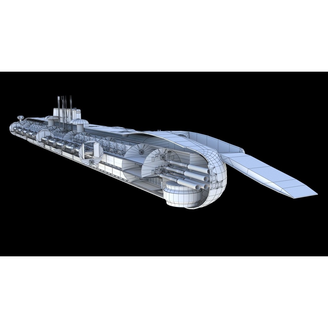 Project 717 Amphibious Transport Submarine 3D Model – PBR Game Asset, FBX - View 29