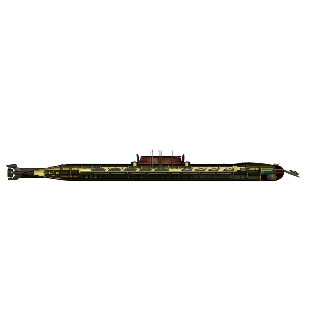 Project 717 Amphibious Transport Submarine 3D Model – PBR Game Asset, FBX - View 3