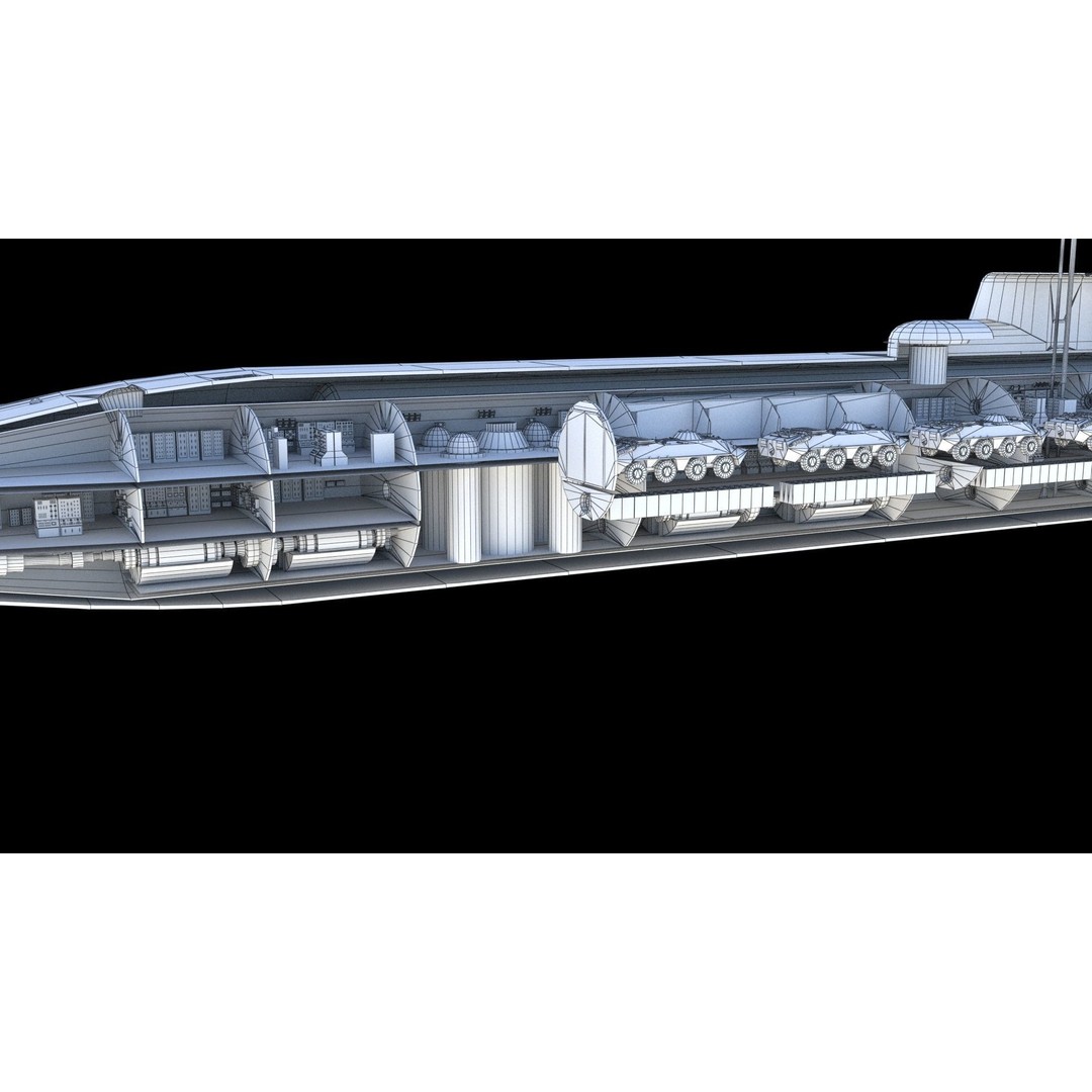 Project 717 Amphibious Transport Submarine 3D Model – PBR Game Asset, FBX - View 31