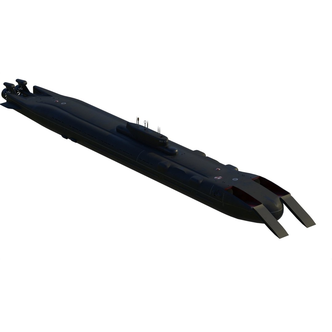 Project 717 Amphibious Transport Submarine 3D Model – PBR Game Asset, FBX - View 4