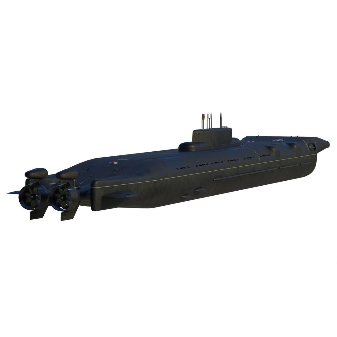 Project 717 Amphibious Transport Submarine 3D Model – PBR Game Asset, FBX - View 8