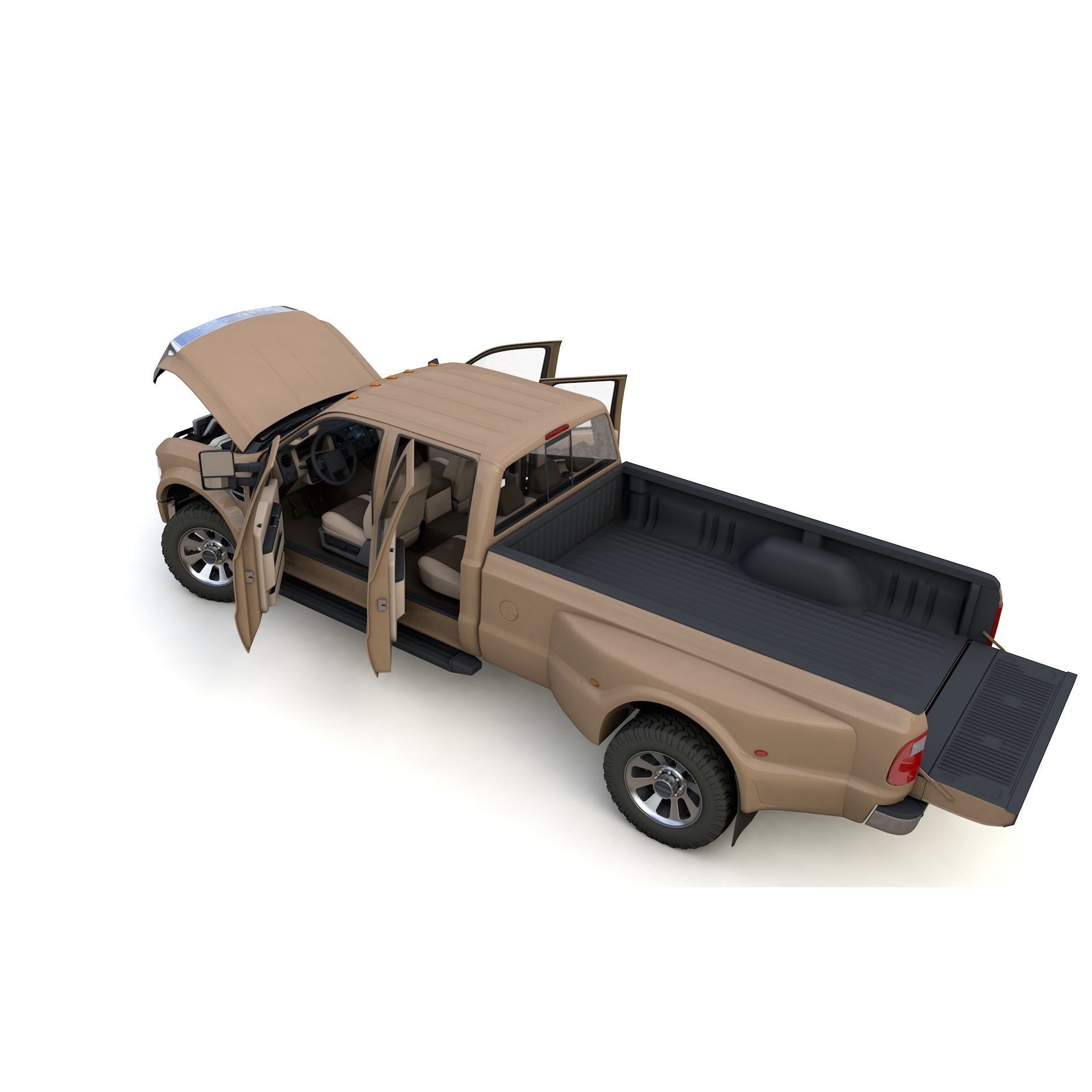 F250 XL Super Duty 2009 - High-Detail 3D Model - View 11