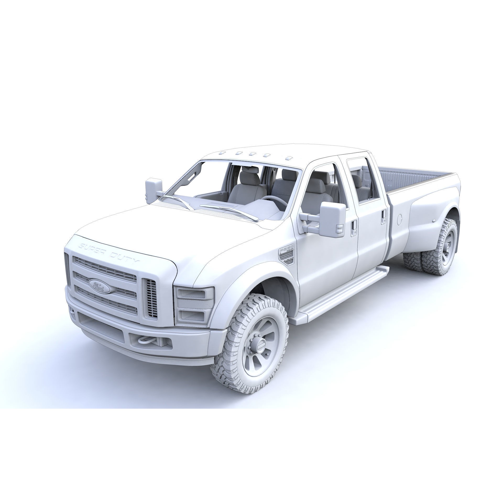 F250 XL Super Duty 2009 - High-Detail 3D Model - View 21