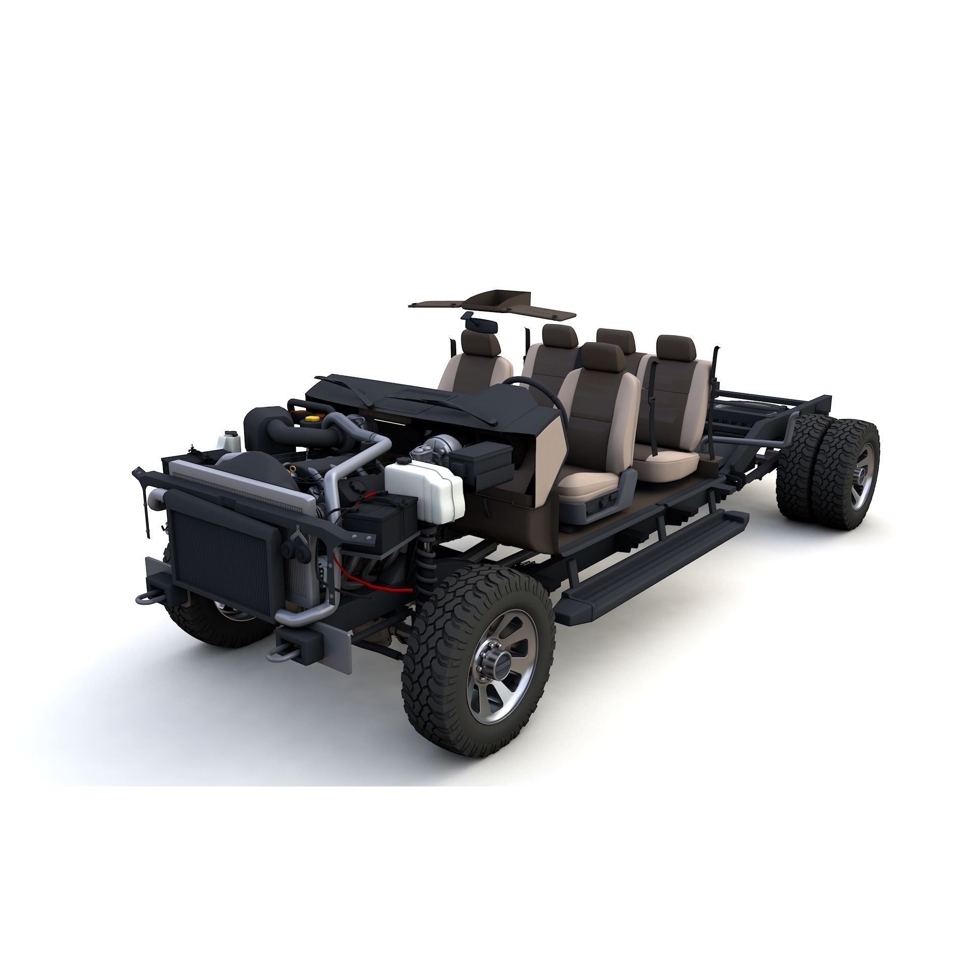 F250 XL Super Duty 2009 - High-Detail 3D Model - View 4