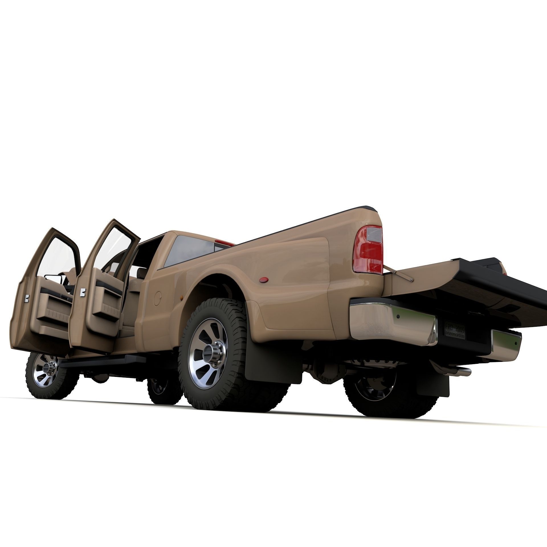 F250 XL Super Duty 2009 - High-Detail 3D Model - View 6