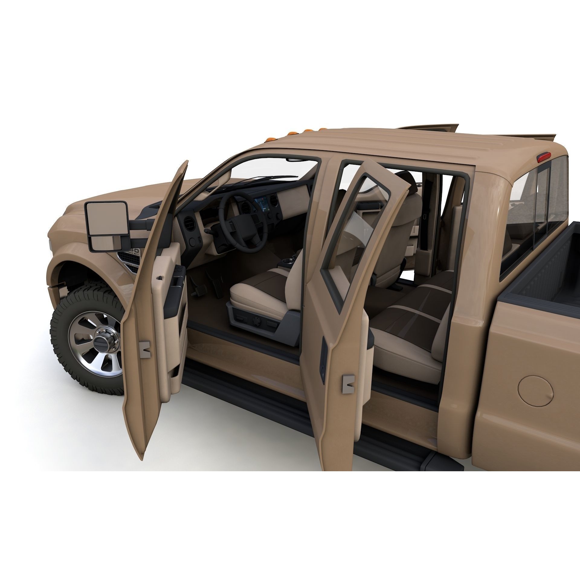 F250 XL Super Duty 2009 - High-Detail 3D Model - View 9