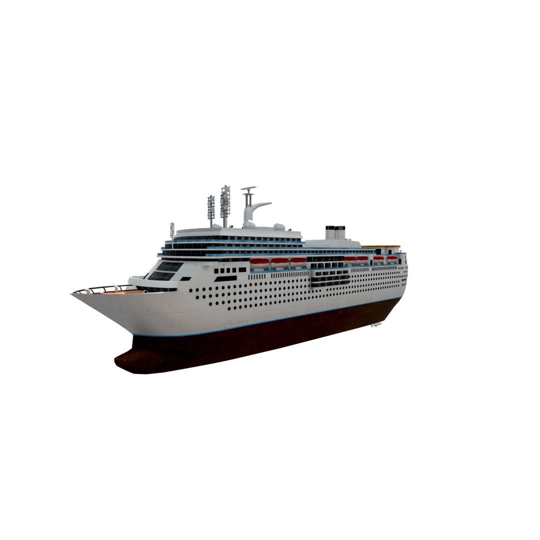 Concordia Cruise Ship 3D Model – Low Poly Game Asset, FBX