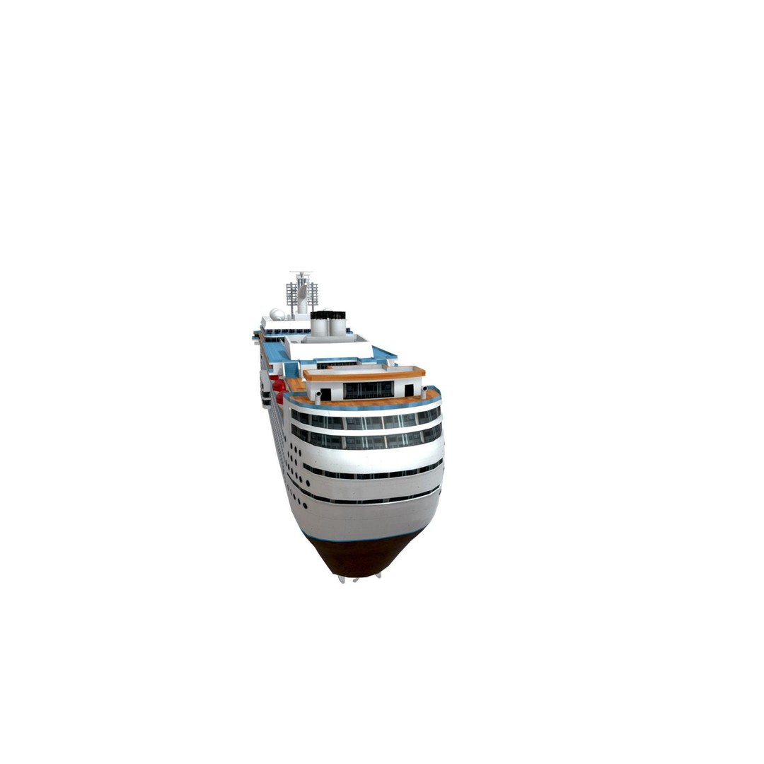 Concordia Cruise Ship 3D Model – Low Poly Game Asset, FBX - View 10