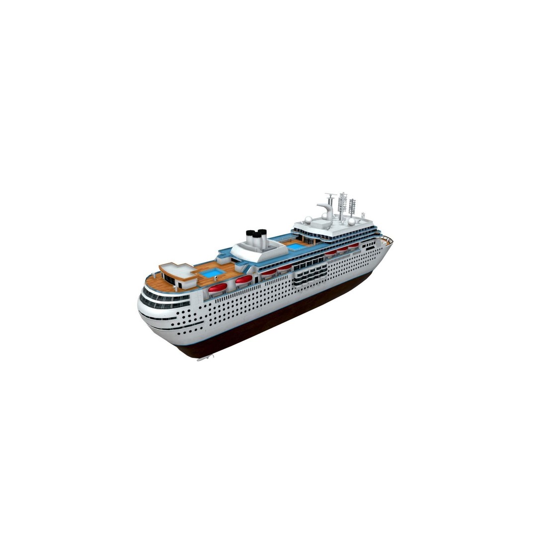 Concordia Cruise Ship 3D Model – Low Poly Game Asset, FBX - View 15
