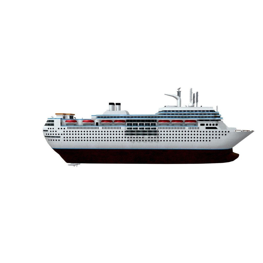 Concordia Cruise Ship 3D Model – Low Poly Game Asset, FBX - View 19