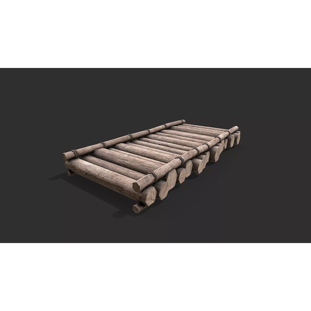 Medieval Rafts 3D Model – Low Poly Watercraft Pack for Games, FBX - View 10