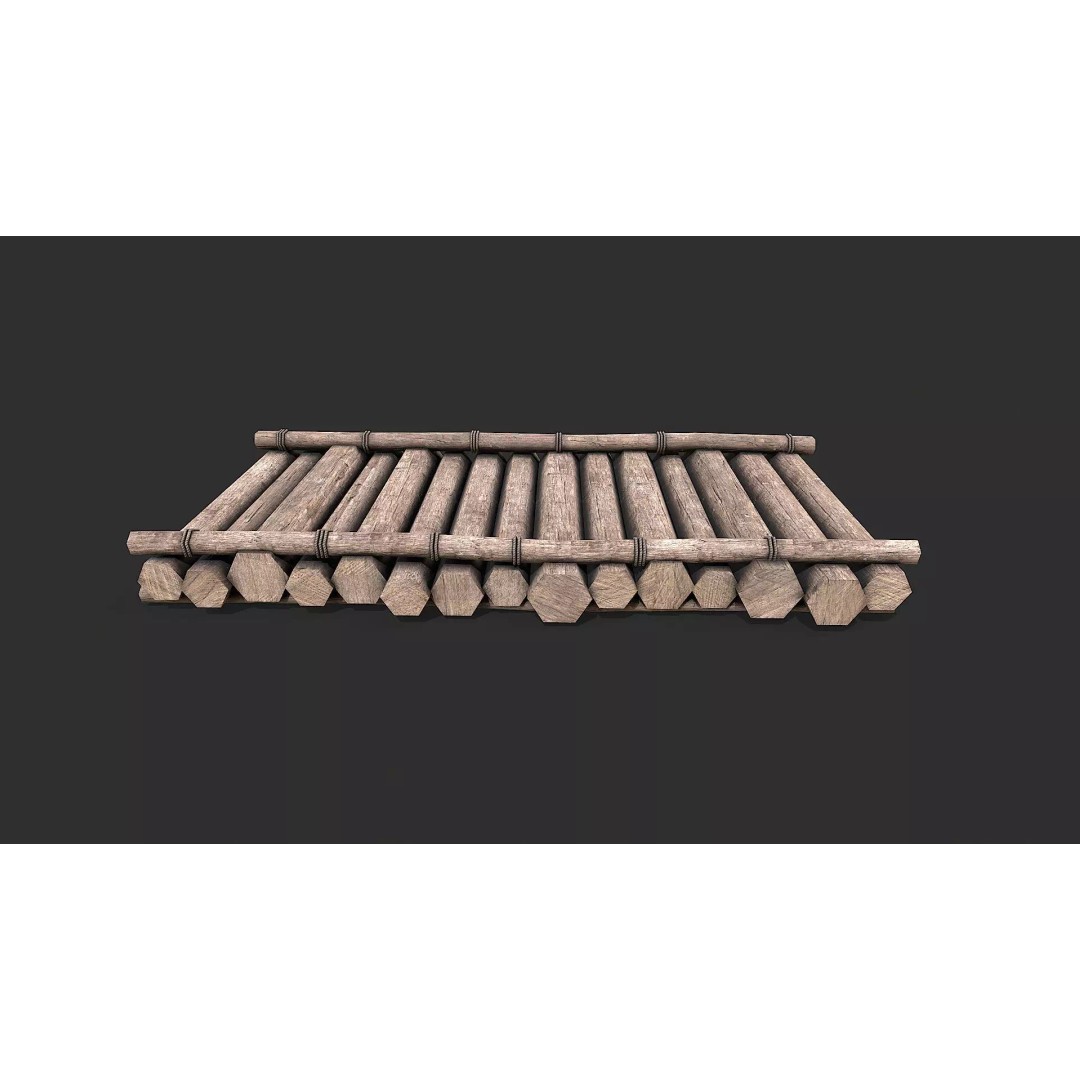 Medieval Rafts 3D Model – Low Poly Watercraft Pack for Games, FBX - View 9