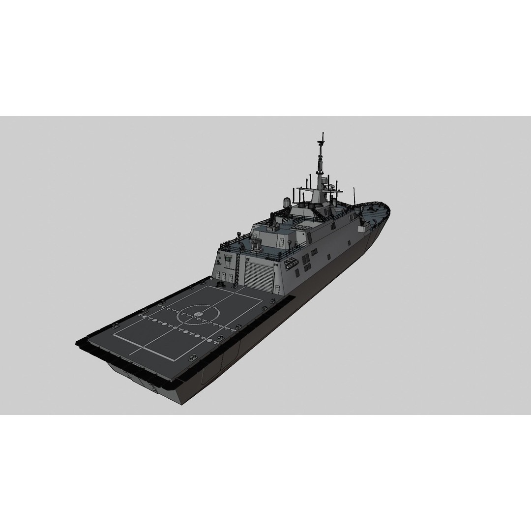 Littoral Combat Ship Freedom Class 3D Model – PBR Textured OBJ, FBX