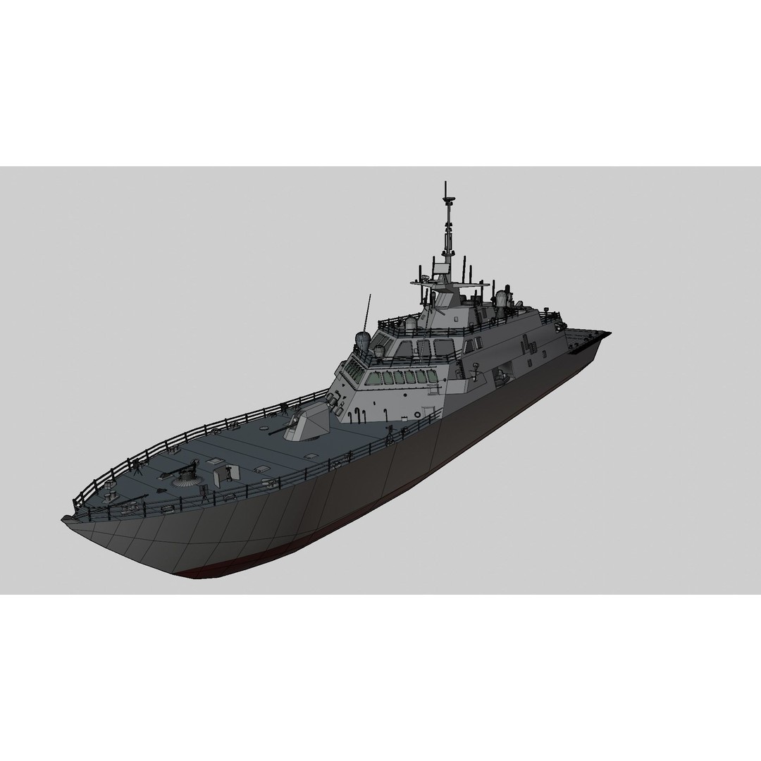 Littoral Combat Ship Freedom Class 3D Model – PBR Textured OBJ, FBX - View 10