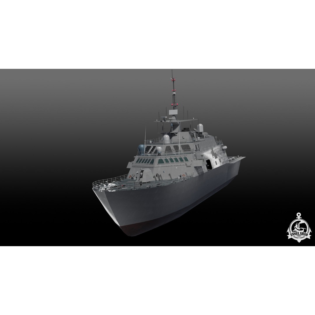 Littoral Combat Ship Freedom Class 3D Model – PBR Textured OBJ, FBX - View 4