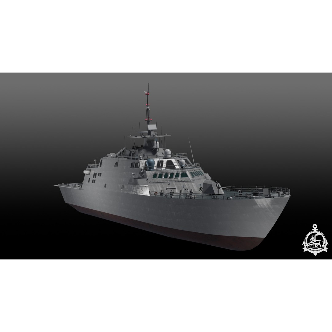 Littoral Combat Ship Freedom Class 3D Model – PBR Textured OBJ, FBX - View 5