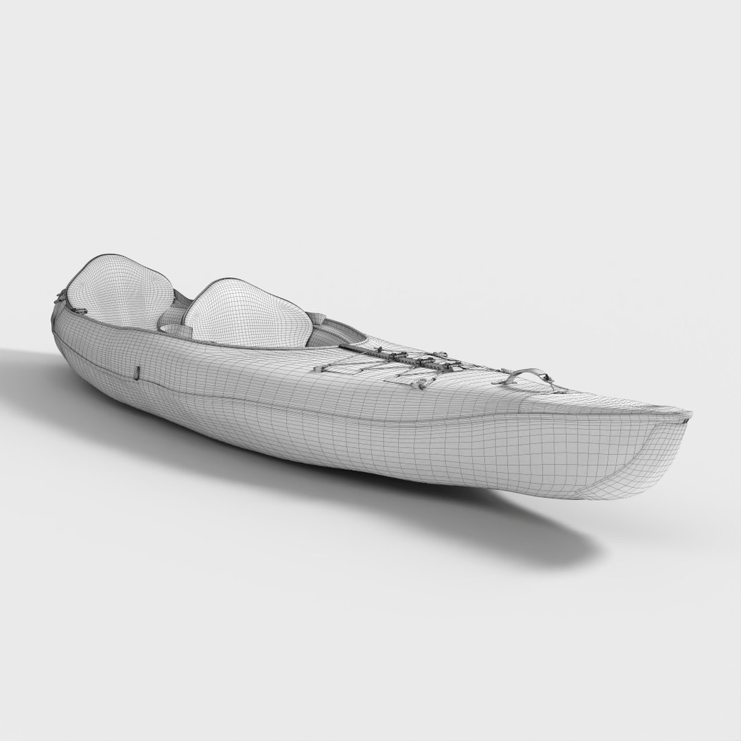 Inflatable Kayak 3D Model – Low Poly Game Asset, FBX