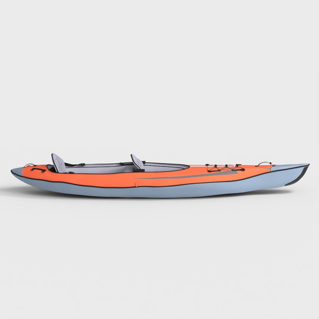 Inflatable Kayak 3D Model – Low Poly Game Asset, FBX - View 4