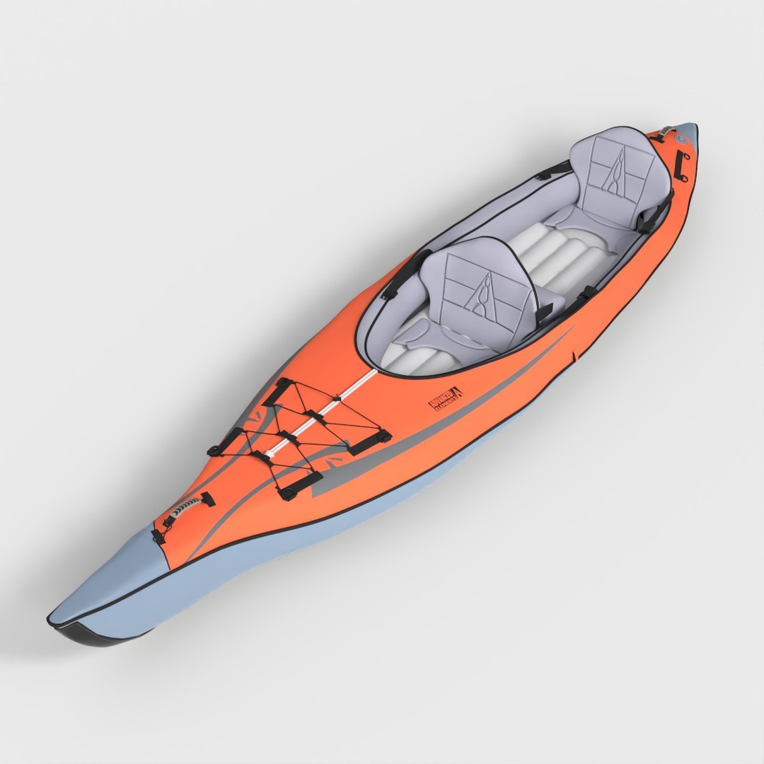 Inflatable Kayak 3D Model – Low Poly Game Asset, FBX - View 6