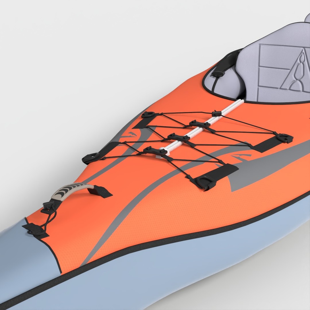 Inflatable Kayak 3D Model – Low Poly Game Asset, FBX - View 8