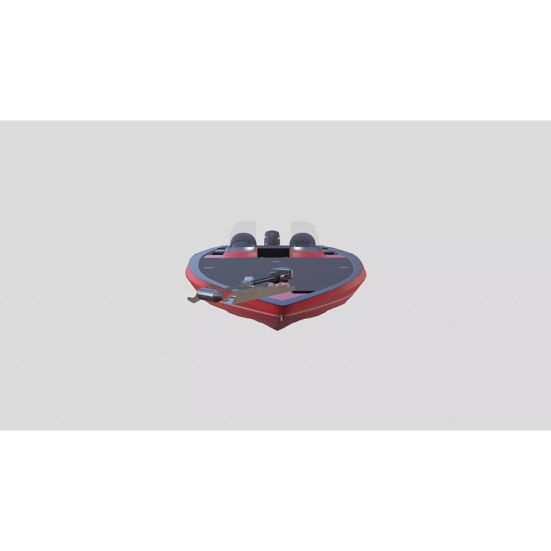 Bass Fishing Boat 3D Model – Low Poly PBR Game Asset, FBX, OBJ - View 15